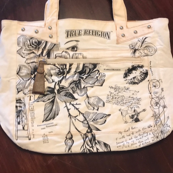 True Religion Canvas tote !!!! - Picture 2 of 4